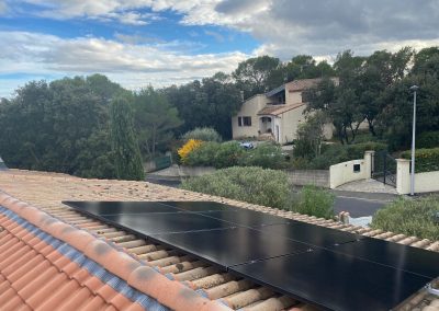 Mesures photovoltaïques Installation solaire en surimposition - Novembre 2021 - 3k 8 panneaux solaires et mirco onduleurs - 34 255 Saint Gély du Fesc- installateur Libow