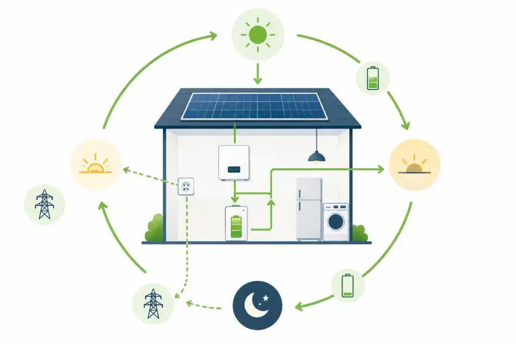 cycle de batterie solaire